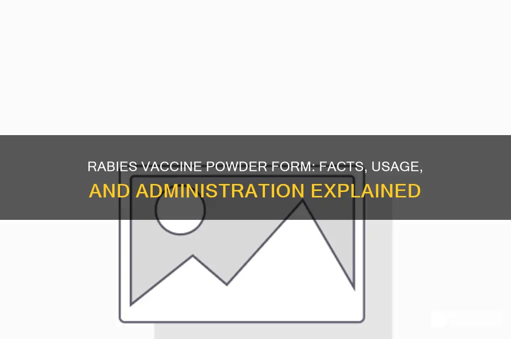 is the rabies vaccine in a powder form