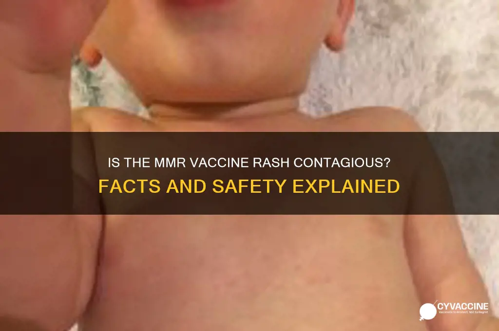 is the rash from the mmr vaccine contagious