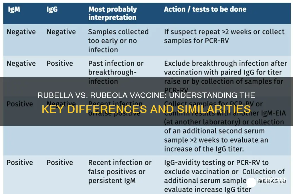 is the rubella and rubeolo vaccine the same thing