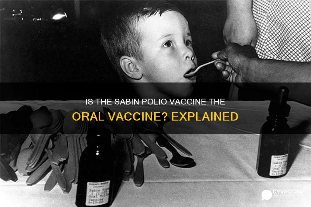 is the sabin polio vaccine the oral vaccine