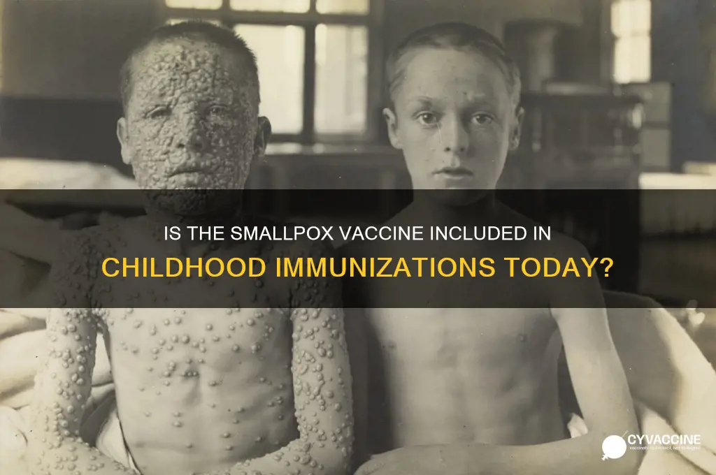 is the smallpox vaccine part of childhood vaccinations