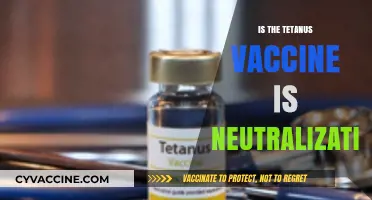 Exploring the Neutralization Theory of the Tetanus Vaccine