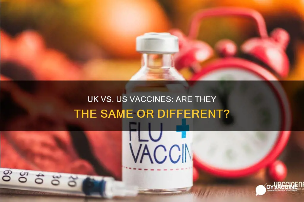 is the uk vaccine the same as the us vaccine