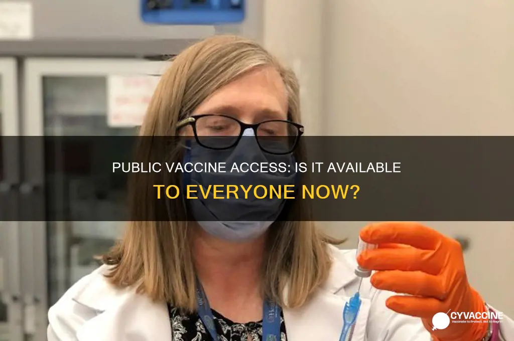 is the vaccine open to the public yet