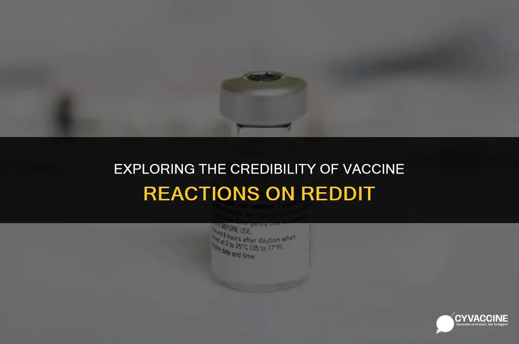 is the vaccine reaction credible reddiy