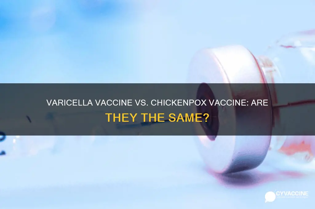 is the varicella vaccine the same as the chickenpox vaccine