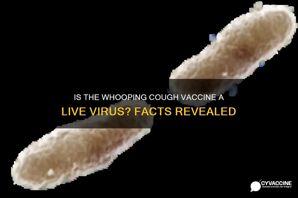 is the whooping cough vaccine a live virus