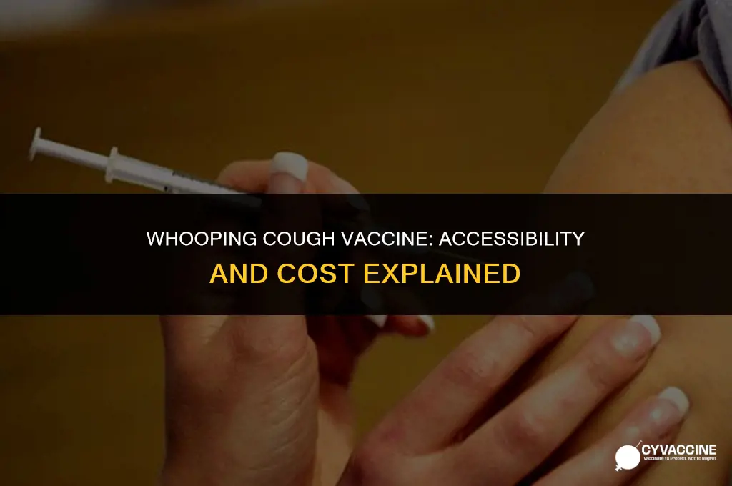 is the whooping cough vaccine free
