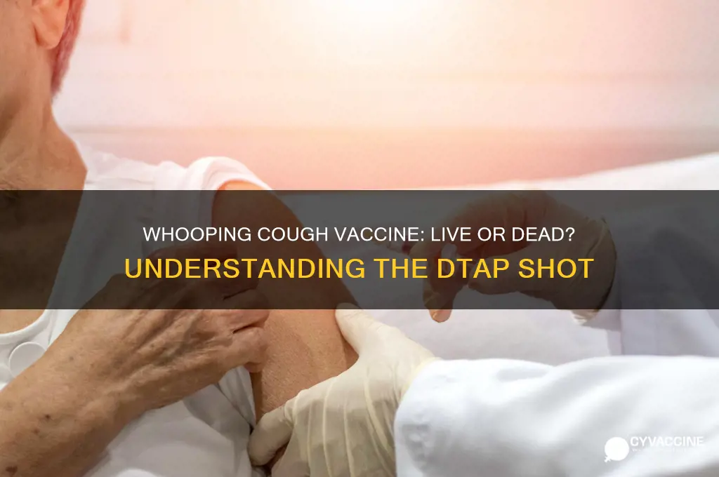 is the whooping cough vaccine live or dead
