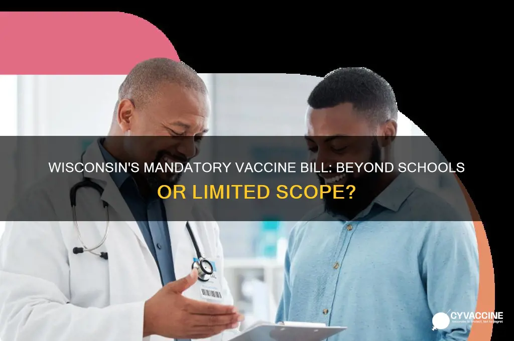 is the wisconsin mandatory vaccine bill only for school