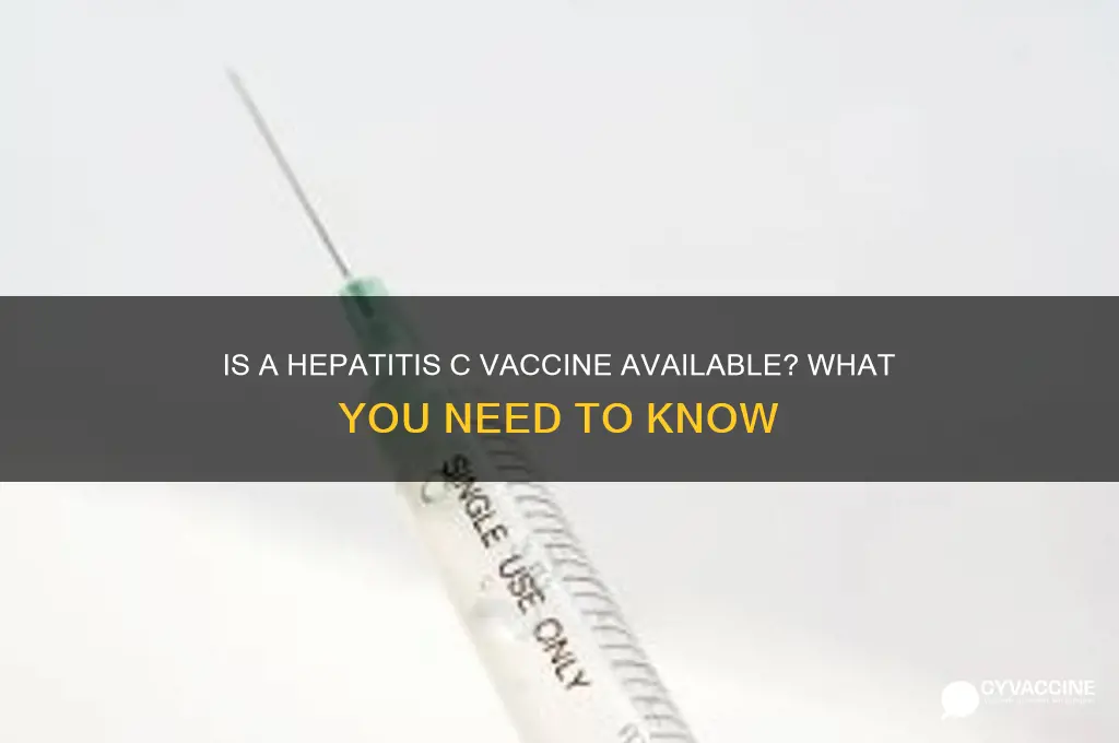is thea vaccine available to prevent hepatitis c