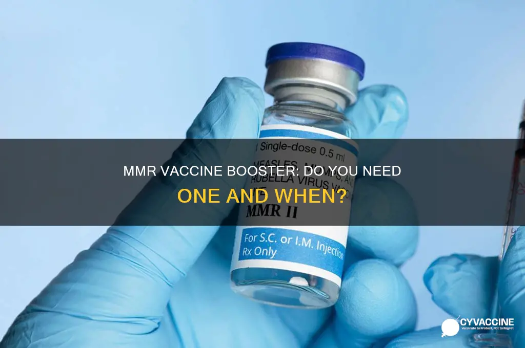 is there a booster for the mmr vaccine