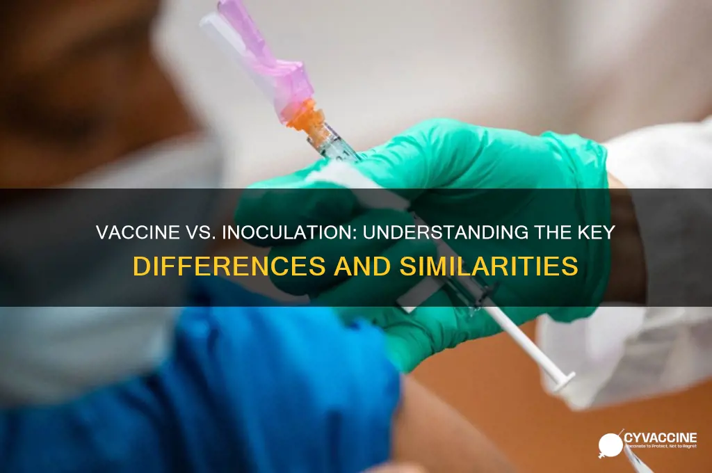 is there a difference between a vaccine and an inoculation