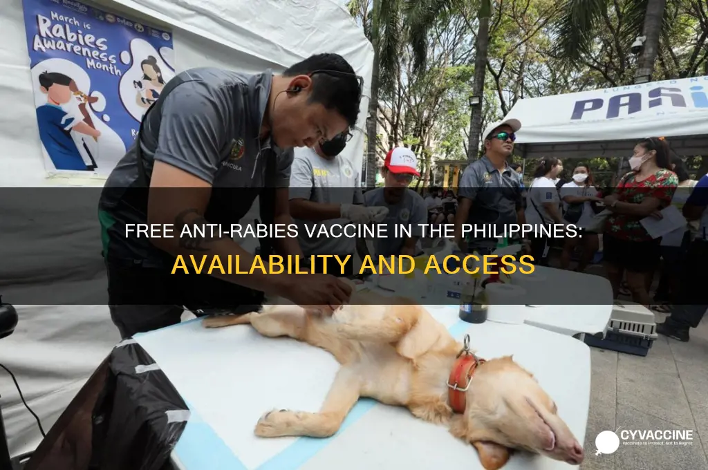 is there a free anti rabies vaccine in the philippines