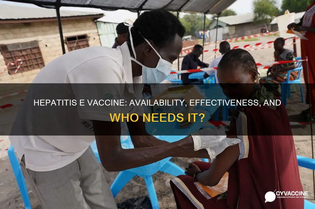 is there a hep e vaccine