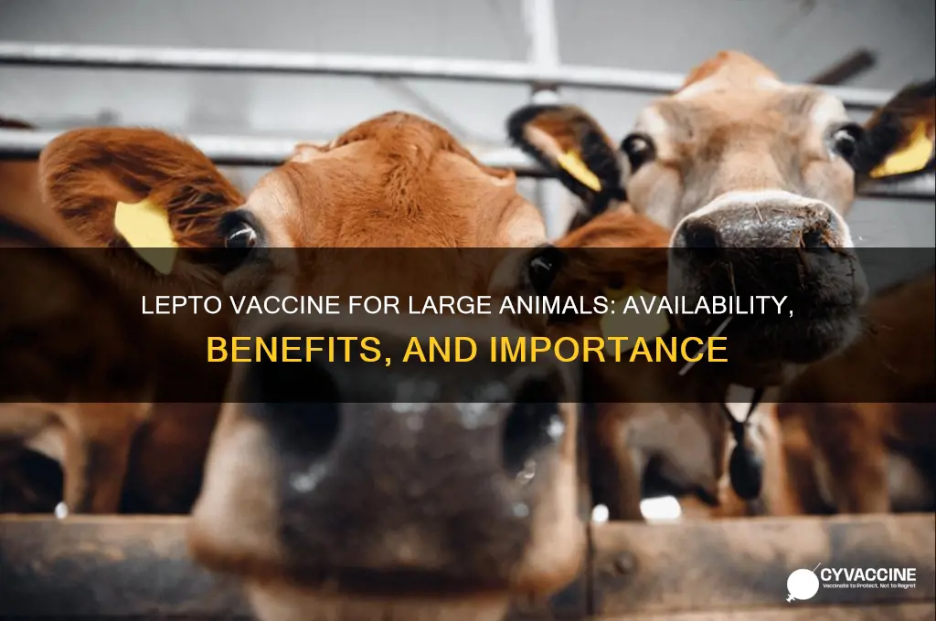 is there a lepto vaccine for large animasl