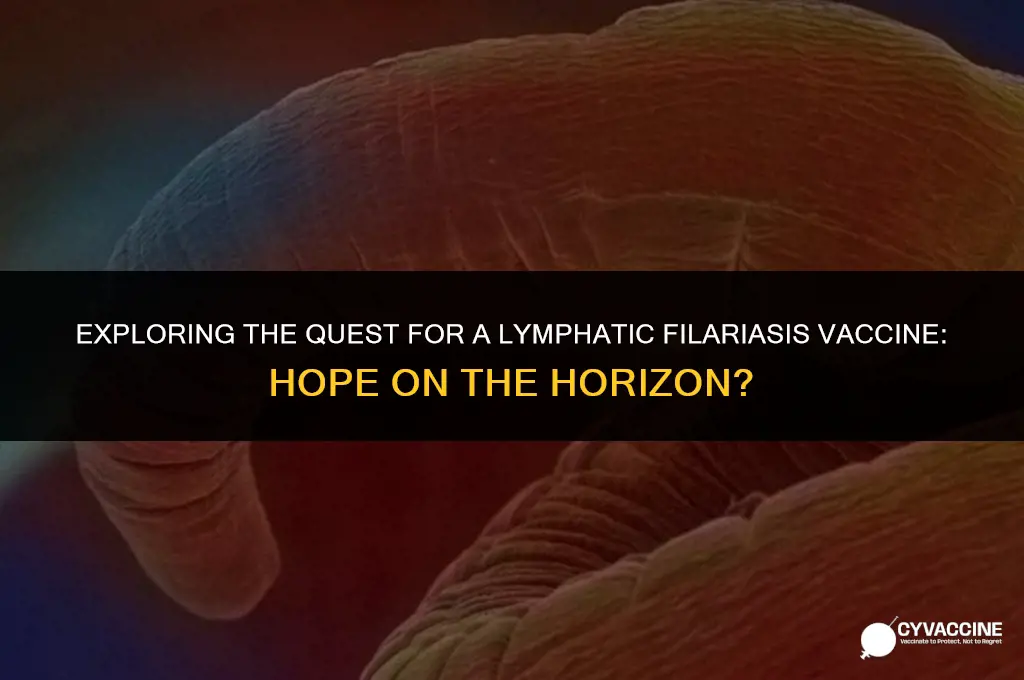 is there a lymphatic filariasis vaccine