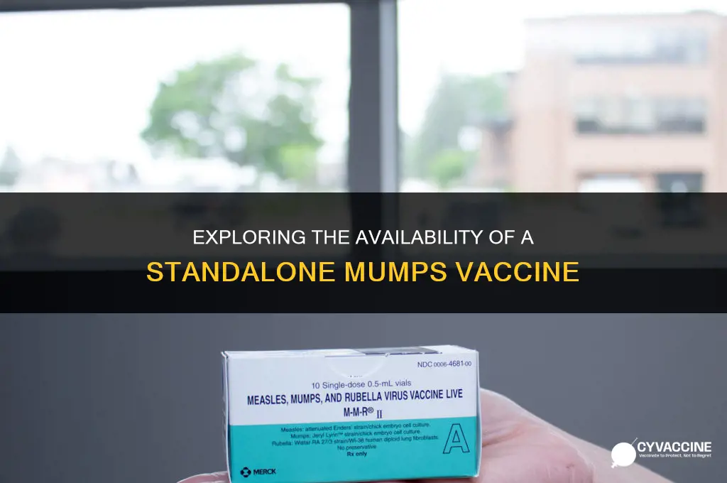 is there a mumps only vaccine
