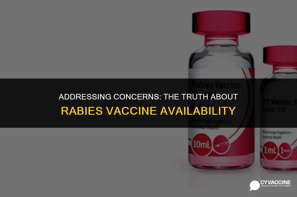 is there a rabies vaccine shortage