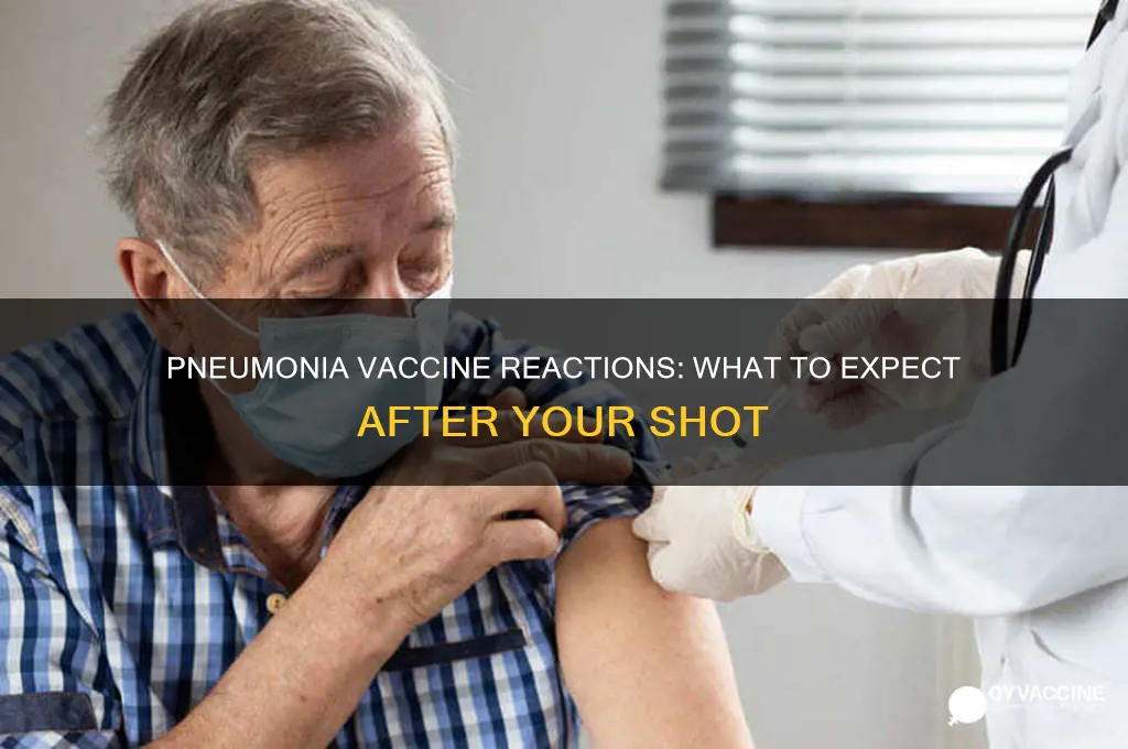 is there a reaction to the pneumonia vaccine