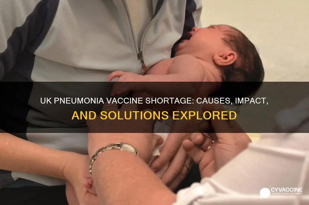 is there a shortage of pneumonia vaccine in uk