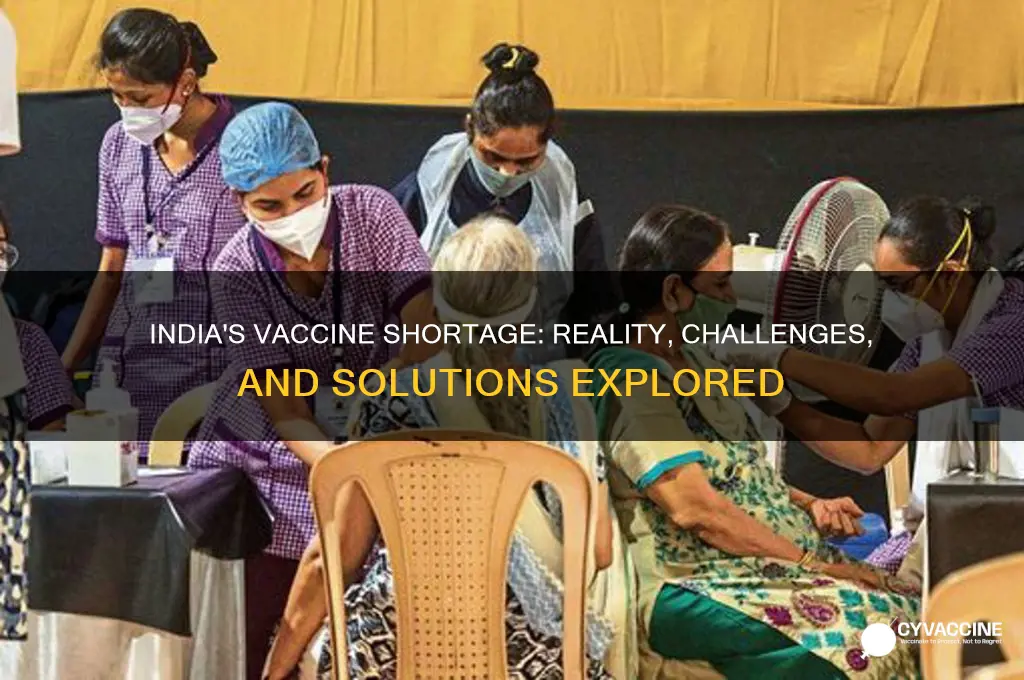 is there a shortage of vaccine in india