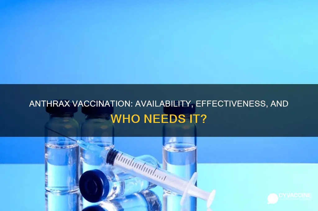 is there a vaccination for anthrax