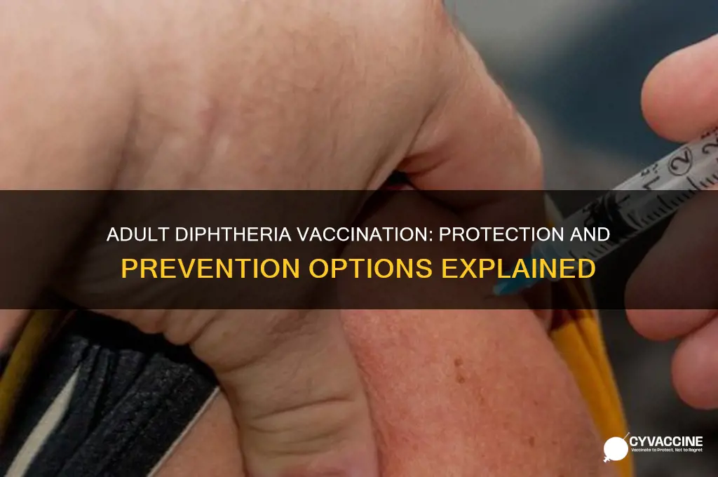 is there a vaccine against diphtheria for adults