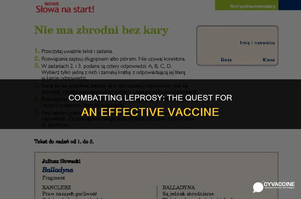 is there a vaccine against leprosy