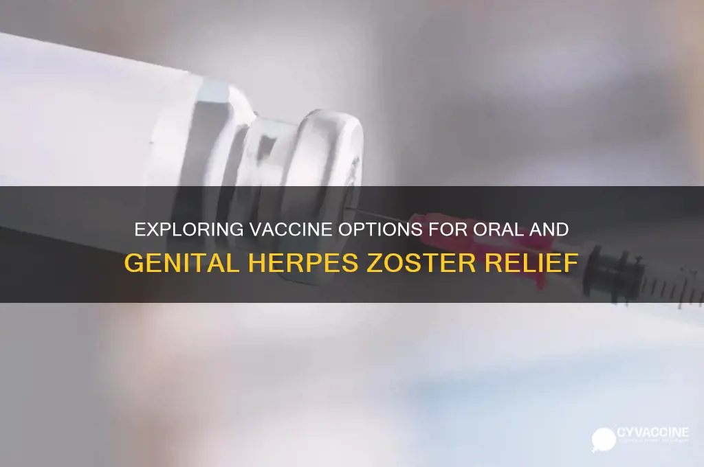 is there a vaccine for oral and genial herpes zoster