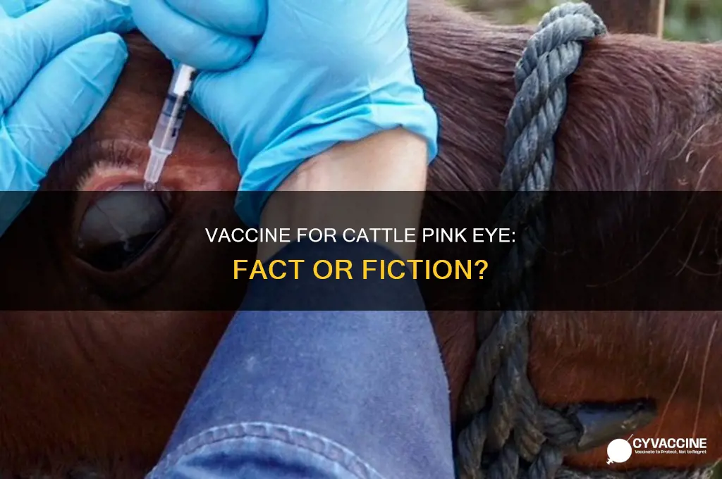 is there a vaccine for pink eye in cattle
