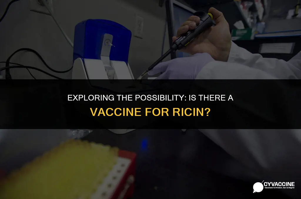 is there a vaccine for ricin