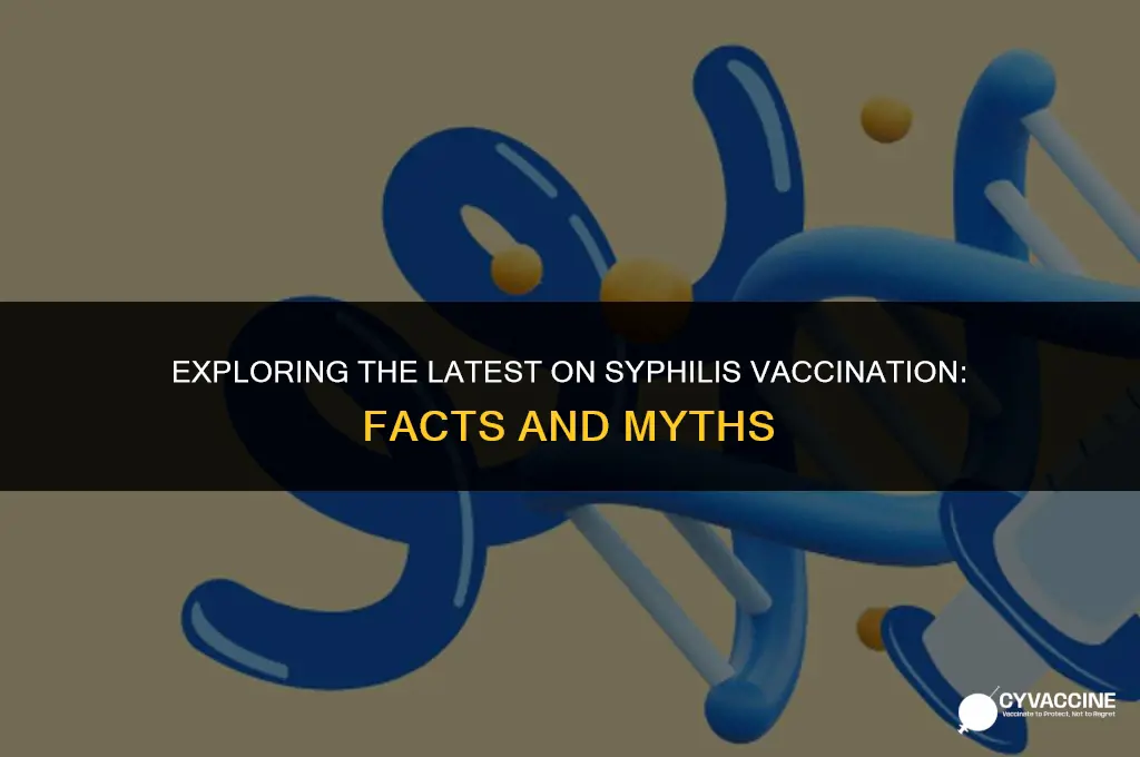 is there a vaccine for sphilis