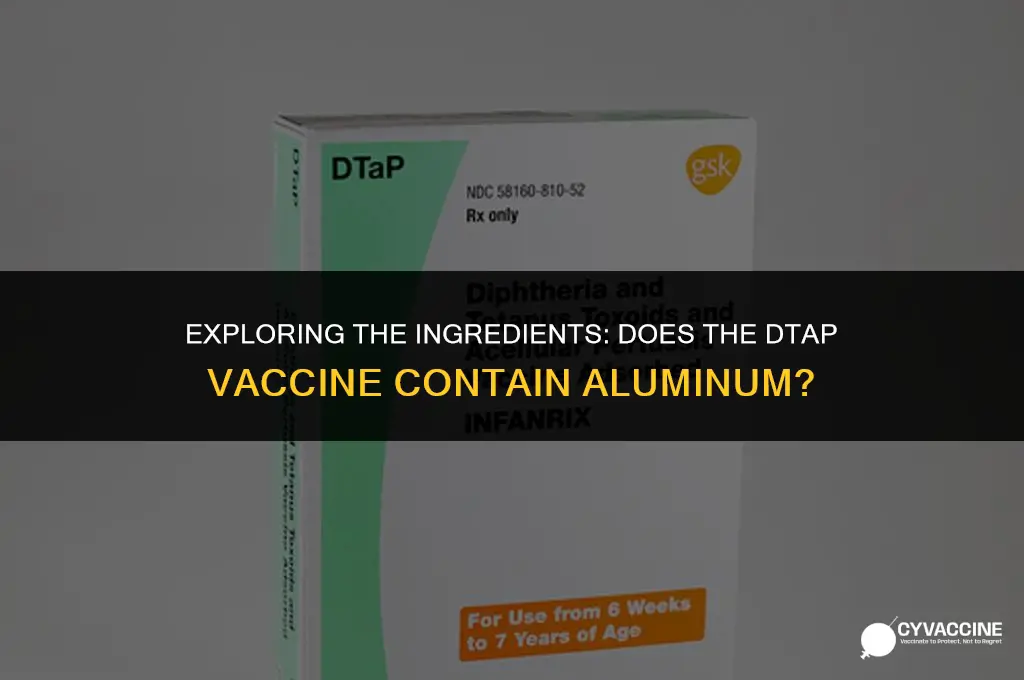 is there aluminum in dtap vaccine