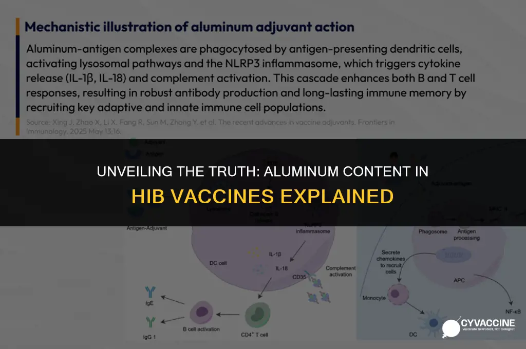 is there aluminum in hib vaccine