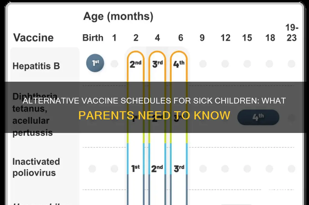 is there an alternate vaccine schedule for sick kids