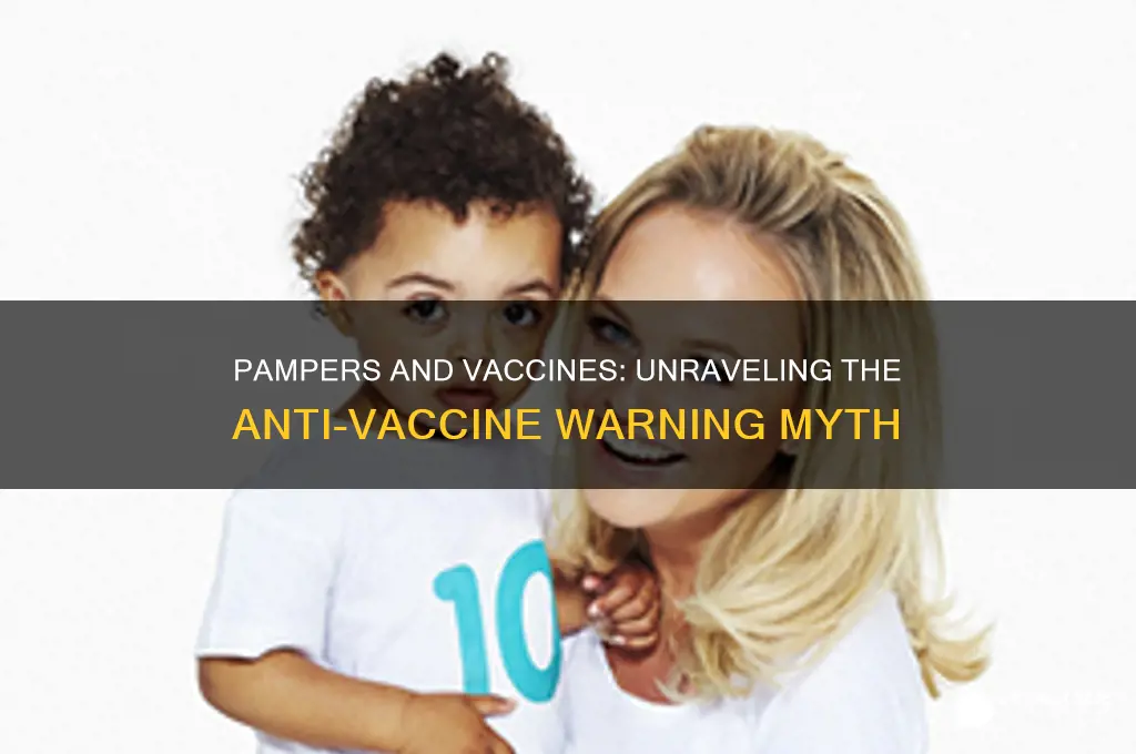 is there an anti-vaccine warning on box of pampers