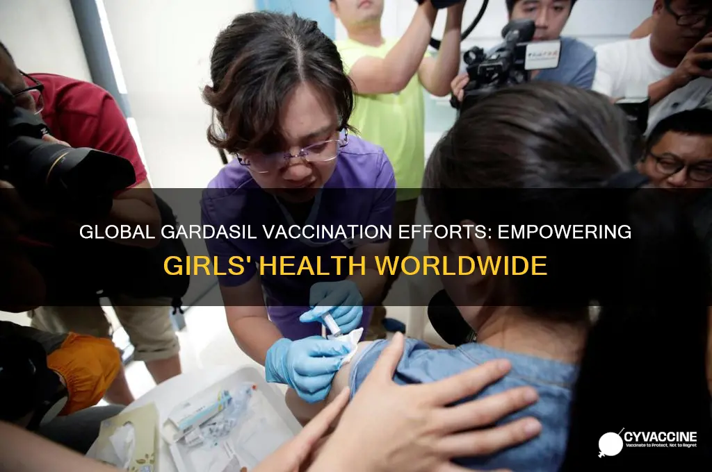 is there an effort to vaccinate girls worldwide with gardasil