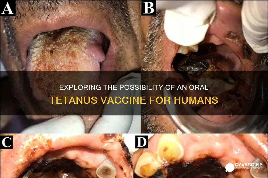 is there an oral tetanus vaccine for humans