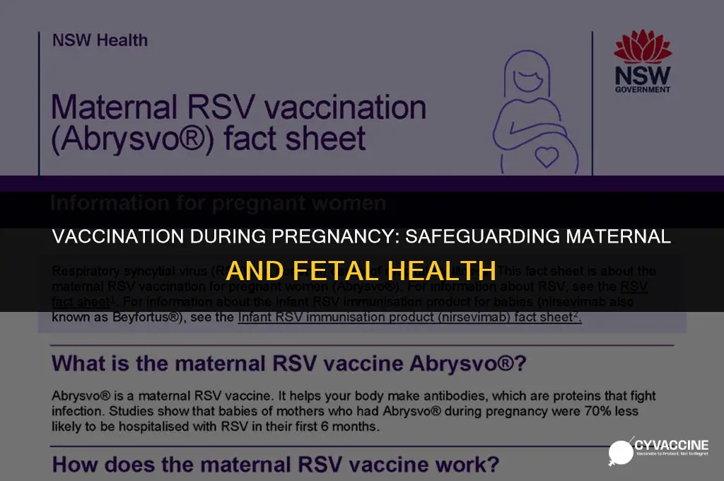 is there any vaccination during pregnancy