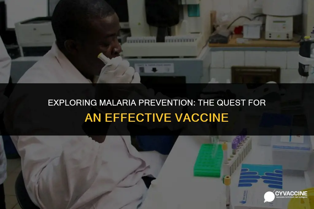 is there any vaccination for malaria