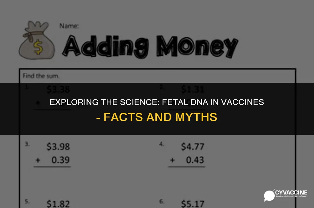 is there fetal dna in vaccines