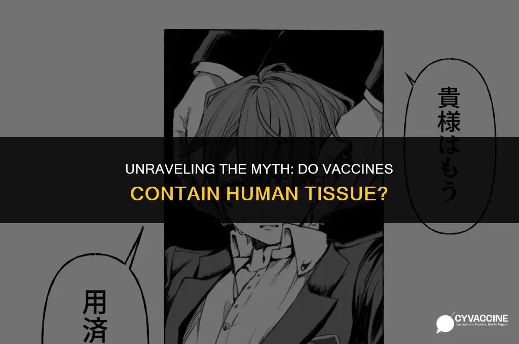 is there human tissue in vaccines