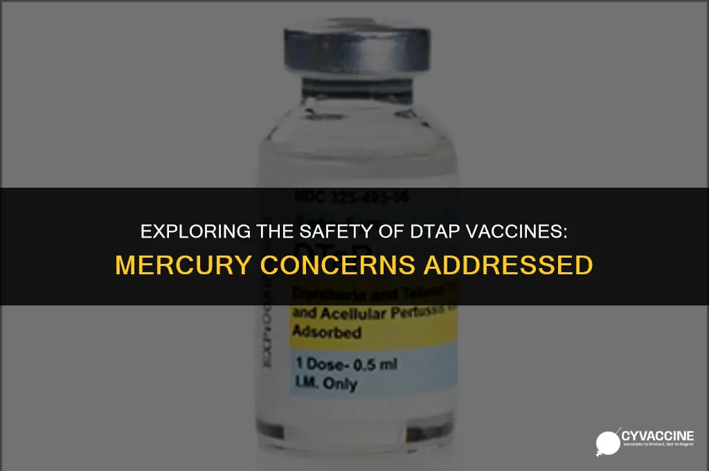is there mercury in dtap vaccine