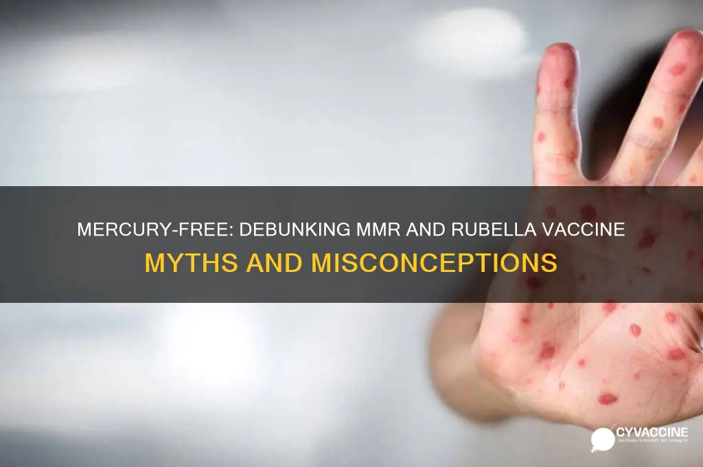 is there mercury in the mmr vaccine or rubella vaccine