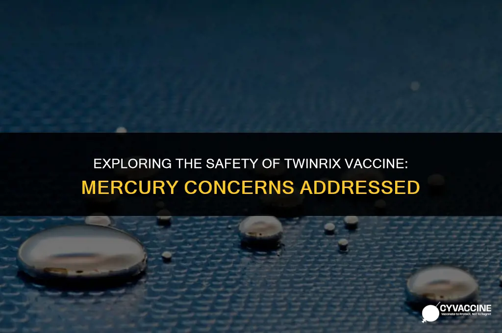 is there mercury in twinrix vaccine