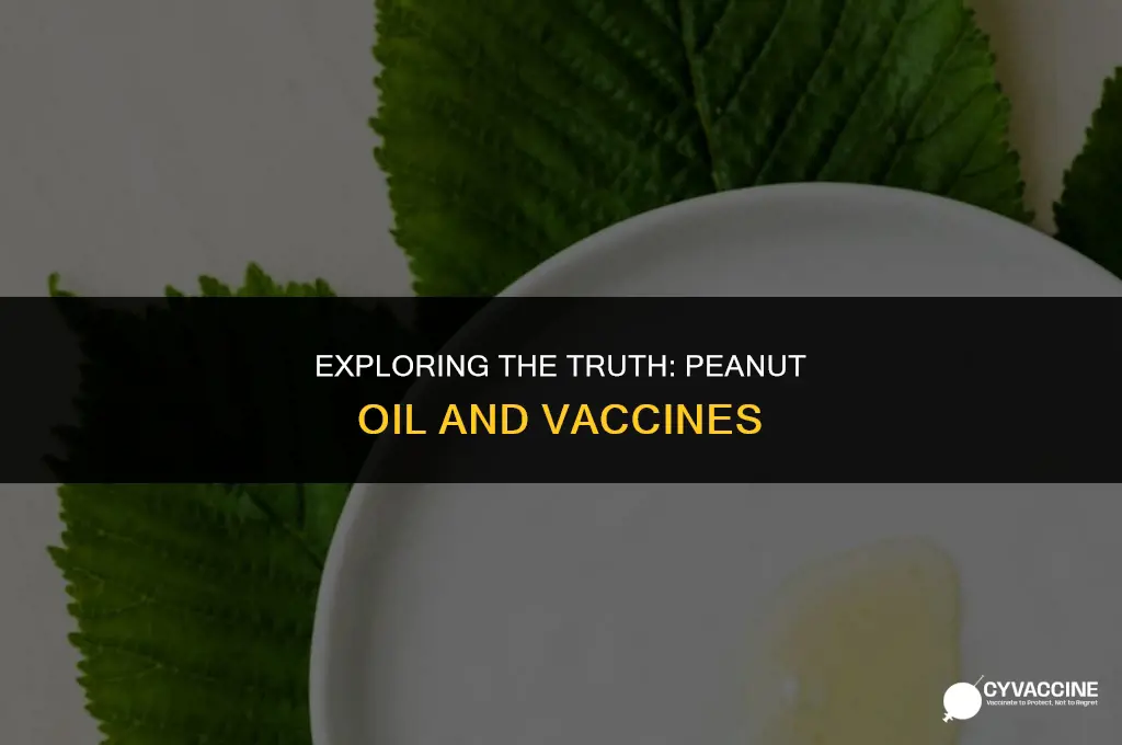 is there peanut oil in vaccines