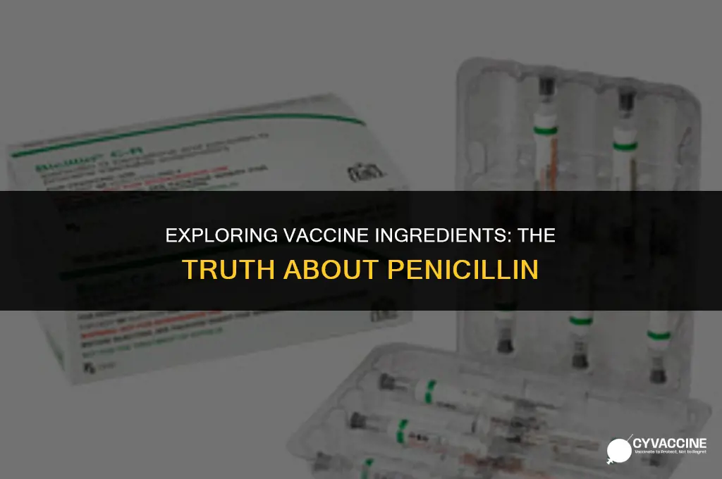 is there penicillin in the vaccine