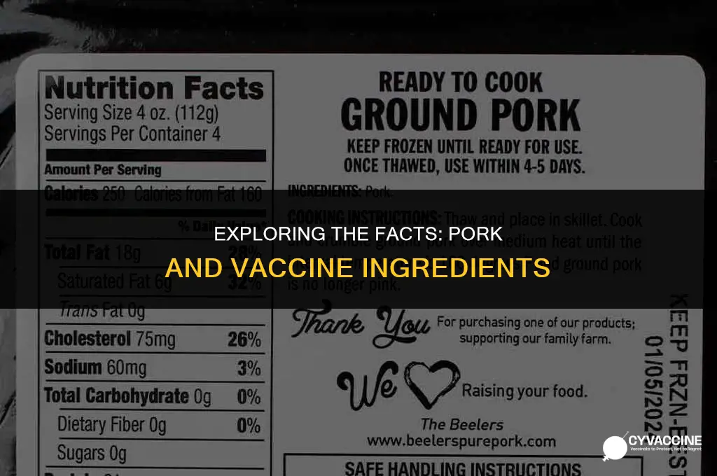 is there pork in the vaccine