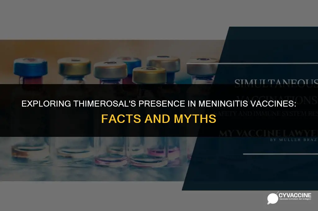 is there thmerosol in meningitis vaccine